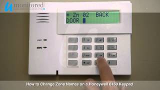 How to change the zone names on your Honeywell 6160 Alarm Keypad [upl. by Aksoyn]