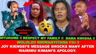 FINALY JOY KIENGEI KWIYUMIRIA NA KUHEYANA MUKANA THUTHA WA WAIRIMU WA KIMANI KU APOLOGIZE LIVE [upl. by Errot555]