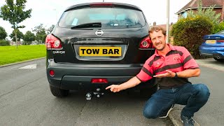 Towbar Installation Including Wiring  Electrics [upl. by Yessydo]