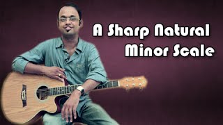 How To Play  A Sharp Natural Minor Scale  Guitar Lesson For Beginners [upl. by Yreved]