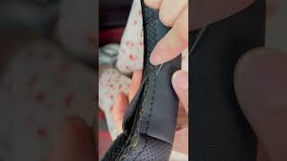 DIY How to Stitch Leather Steering Wheel Cover  supercars [upl. by Anerrol]