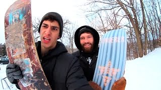 SNOWSKATE VS SKATEBOARD [upl. by Nnav]