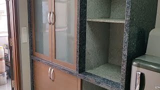 Modular kitchen waterproof stone stores [upl. by Elleahcim]