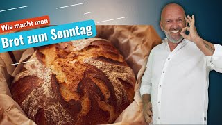 REZEPT ZUM BROT BACKEN  gelingt garantiert  super für Anfänger [upl. by Adnarrim]