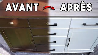 Relooking Buffet IKEA en Meuble Moderne [upl. by Aicilanna]