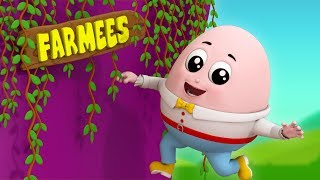 Humpty Dumpty Sat On A Wall  Nursery Rhyme Songs For Kids  Video For Children by Farmees [upl. by Waine]