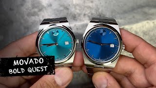 Green VS Blue Side By Side Comparison Movado Bold Quest [upl. by Erbes]