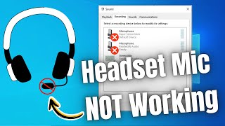 Headset Mic Not working in Windows 10  Microphone not Working [upl. by Etiragram]