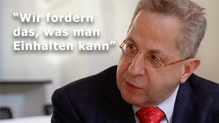 quotWir fordern das was man Einhalten kannquot  HansGeorg Maaßen im Interview [upl. by Caine]