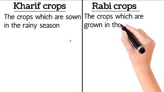 Difference between Kharif Crops and Rabi Crops  what are kharif and Rabi crops with example crops [upl. by Converse818]