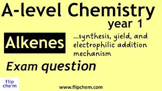 Alevel chemistry alkenes Distillation purification yield and mechanism  exam question [upl. by Inohtna]