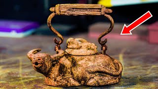 Antique Teapot Restoration with AMAZING outcome [upl. by Ecienaj]