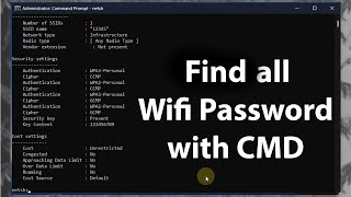 Find all Wi Fi passwords with only 3 commands [upl. by Brandea]