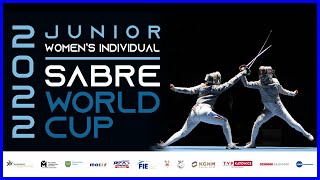 Sabre World Cup Sosnowiec 2022  Junior Womens Individual  Piste Blue 5 [upl. by Onifled]