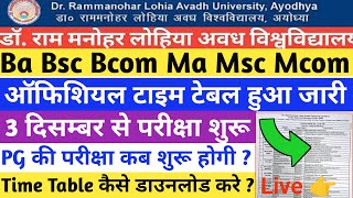 Rmlau Exam Time Table 202425  Rmlau Exam News rmlauexamnews rmlau rmlaunewstoday babscbcom [upl. by Ertha]