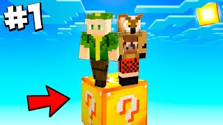 Minecraft quotONE BLOCKquot con LUCKY BLOCKS  Willy y Fargan DIA 1 [upl. by Lyrpa362]