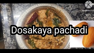 Dosakaya pachadi recipe in Telugu [upl. by Trebliw]