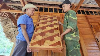 woodworking making 3D table for old man in local area 2km away  Nông Văn Bình [upl. by Buckley]