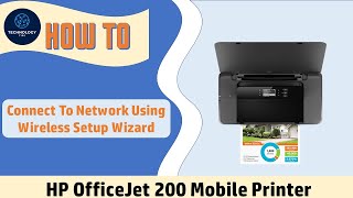 HP OfficeJet 200 Mobile Printer  How to connect to network with Wireless Setup Wizard [upl. by Thessa]