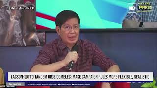 LacsonSotto tandem urge Comelec Make campaign rules more flexible realistic [upl. by Piselli219]