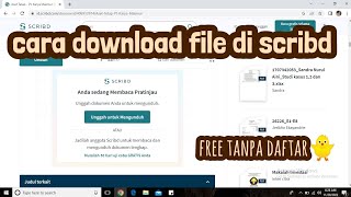 CARA DOWNLOAD PDF DI SCRIBD YANG TERKUNCI [upl. by Yreffoeg]