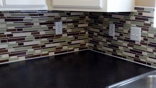 How to install a glass tile backsplash REAL DIY TIPS [upl. by Nelon874]