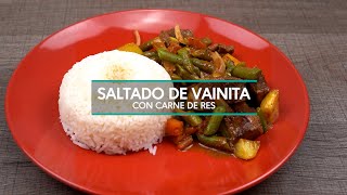 SALTADO DE VAINITA CON CARNE [upl. by Eibrad]