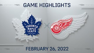 NHL Highlights  Maple Leafs vs Red Wings  Feb 26 2022 [upl. by Anstus]