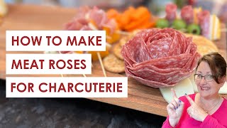 How to Make Meat Roses for Charcuterie Boards  Charcuterie Board With Meat Flowers [upl. by Norri]