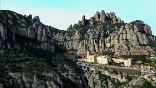 Montserrat Monastery Spain  DJI Mini 3 Pro Drone Footage [upl. by Desmund401]