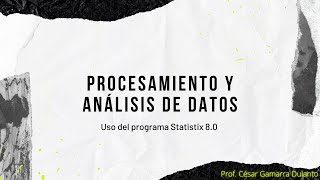 Uso del programa Statistix 80 [upl. by Nandor]