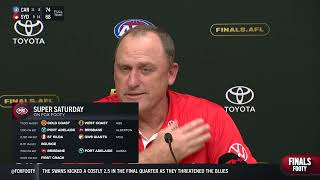 quotTechnology clearly isnt good enoughquot  Swans Press Conference  EF1 080923  Fox Footy [upl. by Fariss]