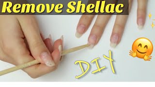 HOW TO REMOVE SHELLAC AT HOME DIY [upl. by Freberg]