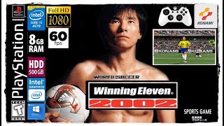 Winning Eleven 2002 World Soccer  PS1  DuckStation PS1 Emulador  1080P  60 FPS [upl. by Kcirtemed]