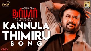 Kannula thimiru song official from darbar [upl. by Alecram]