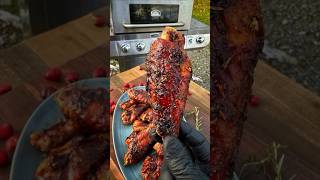 Cold turkey wings with sauce and cooking in nature [upl. by Snehpets]