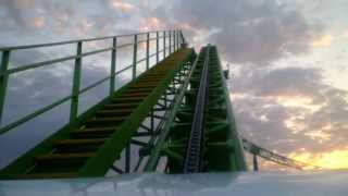 HD POV Shock Wave Roller Coaster Front Seat OnRide Six Flags Over Texas [upl. by Anawat]