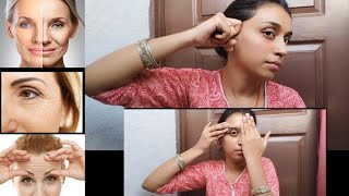 Eye Forehead and Smile Wrinkles Face Massage  AntiAgeing Lifting Facial Massage BY RICHA KUMARI [upl. by Lyris]