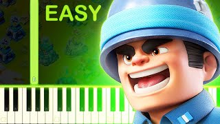 TOP WAR BATTLE GAME THEME  EASY Piano Tutorial [upl. by Zed556]