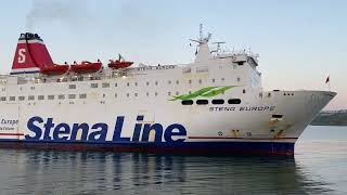 MV Stena Europe Arrives at Fishguard 2623 [upl. by Lemuela]