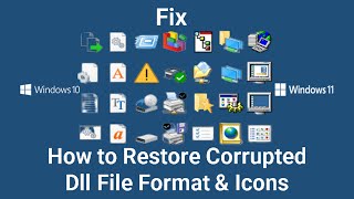 How to Restore Corrupted Dll File Format amp Icons Without Any Tools in Windows 1011  Fix Dll Error [upl. by Ayra]