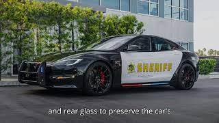 Tesla Model S Plaid Gets The Police Cruiser Treatment [upl. by Aillij330]