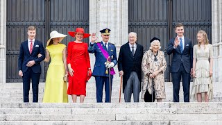 Belgian Royal family attend mass at National Day 2023 in Brussels [upl. by Leirej722]