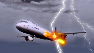 Airbus 321 Emergency Landing on the Beach after a Lightning Strike  GTA 5 [upl. by Neumann73]