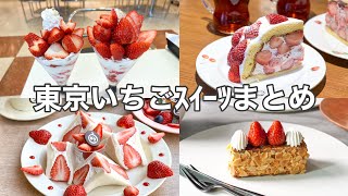 【東京／いちごスイーツ】今が旬❢❣都内で人気のいちごスイーツ５選！新宿／銀座／恵比寿／目黒／押上 [upl. by Saisoj605]