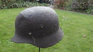 WW2 Relikte Teil 112  Deutscher Stahlhelm am Waldrand gefunden [upl. by Sellihca187]