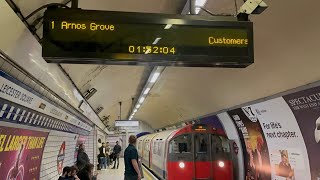 Full Journey Night Tube Piccadilly Line Heathrow Airport  Leicester Square [upl. by Woodall]