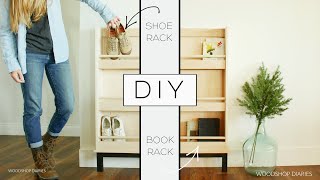 DIY Shoe Rack  Book Rack Easy Storage amp Organization Shelf [upl. by Bluefarb]