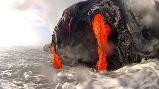 How Lava Reacts To Crystals Water Ice And Metal  Science Skills [upl. by Baptist504]