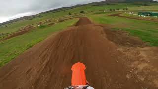 202309 AampDMC Round 7 Rhynie MX Track 65 Class Race 1 Harris Curran133 [upl. by Kcirrem826]